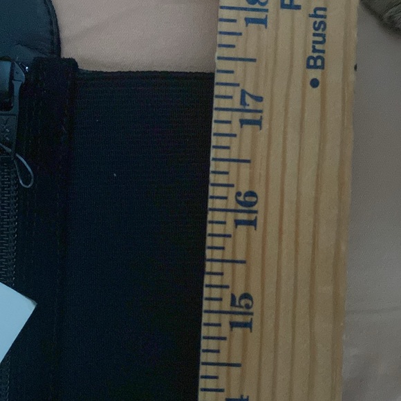 Black suede knee high boots, low heel, Copper Key, size 7.5-8 - Picture 6 of 10